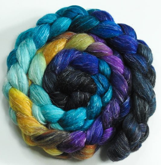 Trinidad -Batt in a Braid #29 -(6.9 oz.) Rambouillet / Tussah / Flax (40/40/20)