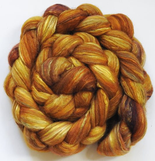 Lion's Mane (5.6 oz) - Batt in a Braid #7 - Polwarth/ Manx / Mulberry silk/ Firestar (30/30/30/10)