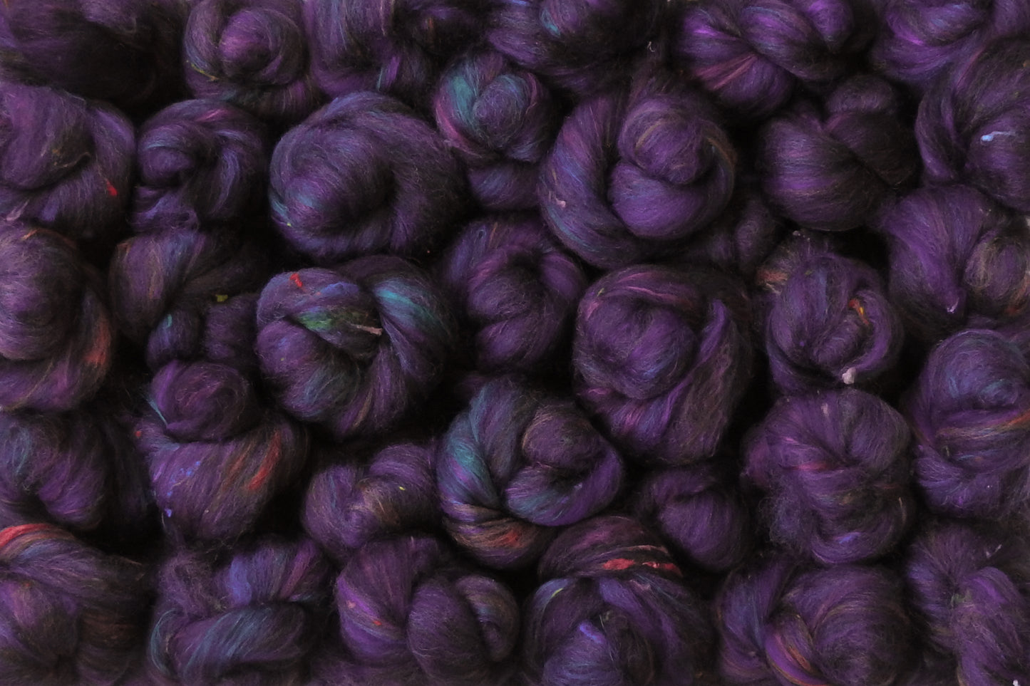 Elderberry (3.8 oz)- Non-Sparkle Sticklebatts -30% Corriedale/Romney x fleece; polwarth, merino, silk, bamboo, silk noil