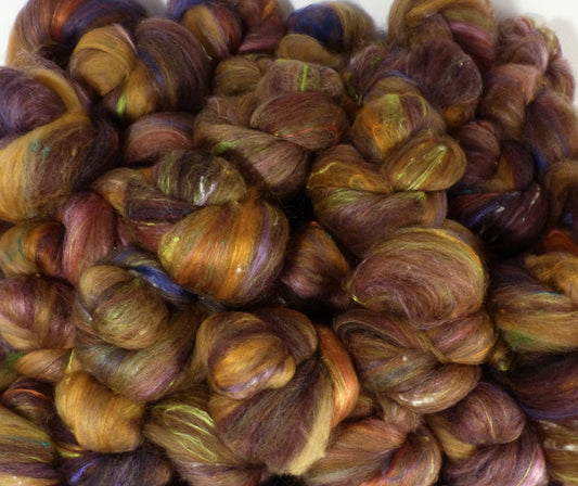 March Hare - Sticklebatts- YAK, merino, alpaca, silk, bfl, bamboo, silk noil - Inglenook Fibers