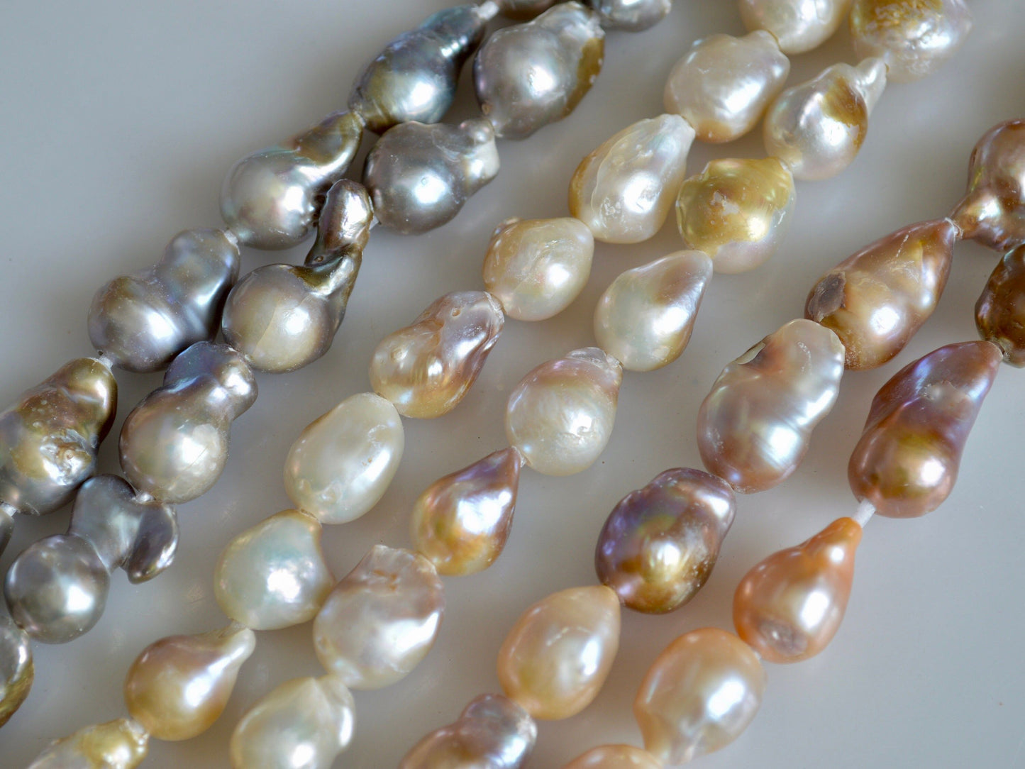 Freshwater Pearls -( 8.4 oz)  Gradient Braid Set - Organic Polwarth/ Mulberry silk (80/20)