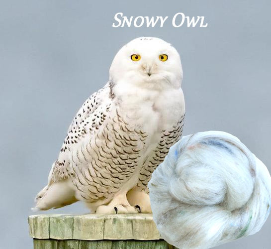 Owls of New England - Non-Sparkle Sticklebatts -Border Leicester/cvm/Rambouillet Romeldale X fleeces; merino, corriedale, polwarth, silk, bamboo, silk noil